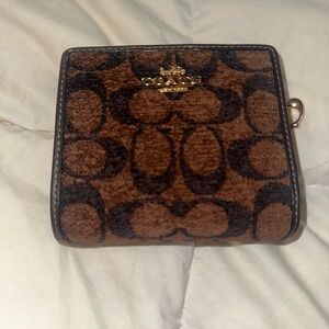 Coach Snap Wallet in Chenille Signature Print